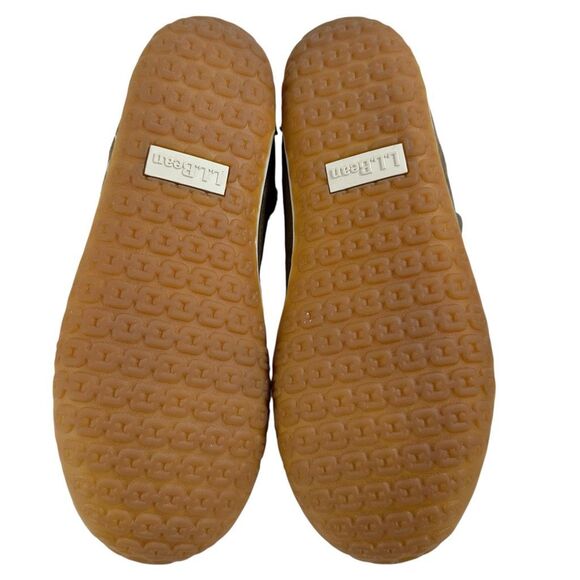 L.L. Bean Suede Leather Sherpa Lined Mountain Slipper Moccasin Ankle Boots Women - Picture 6 of 9